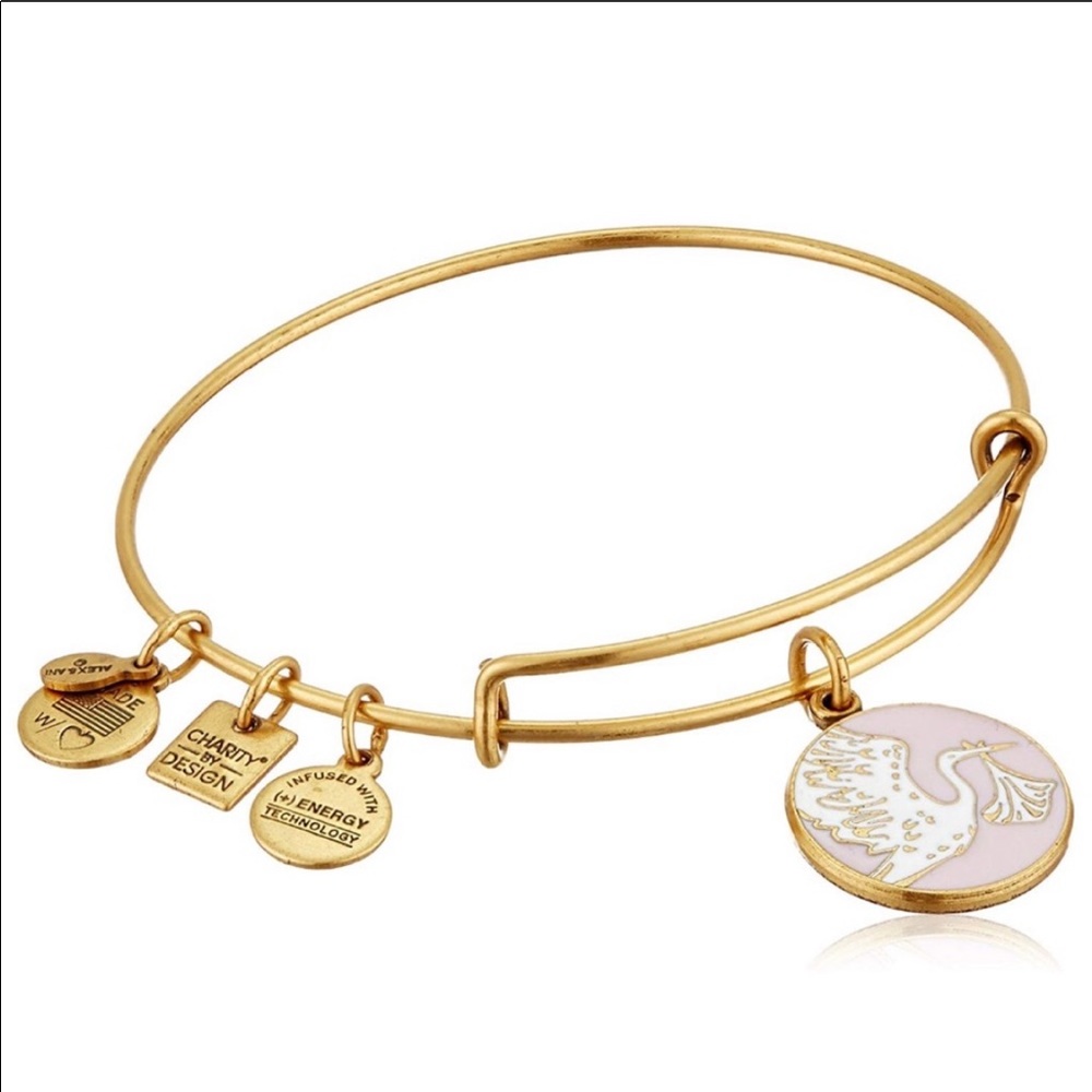 New! - Alex And Ani Pink Girl Special Delivery Bracelet